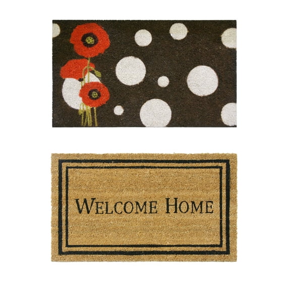 Rubber-Cal Modern Decor Coco Coir Door Mat, 18 x 30-Inch