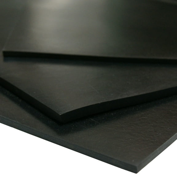 Rubber-Cal Neoprene Sheet - 50A Durometer - Smooth Finish - No Backing - 0.125" Thick x 6" Width x 36" Length - Black