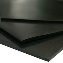 Rubber-Cal Neoprene Sheet - 50A Durometer - Smooth Finish - No Backing - 0.50" Thick x 12" Width x 24" Length - Black
