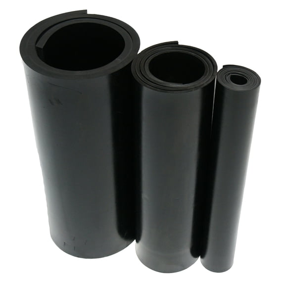 Rubber-Cal Neoprene Sheet - 70A Durometer - Smooth Finish - No Backing - 0.25" Thick x 12" Width x 12" Length - Black