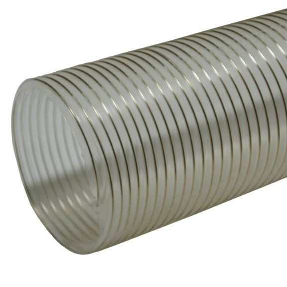 Rubber-Cal "PVC Flexduct" General Purpose - 1.25" ID x 12' (Fully Stretched) - Clear