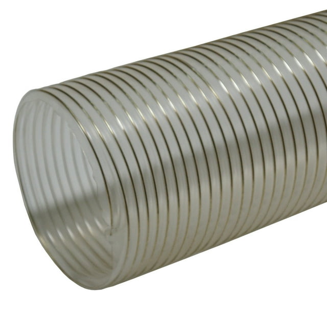 Rubber-Cal "PVC Flexduct" General Purpose - 10" ID x 25' (Fully Stretched) - Clear