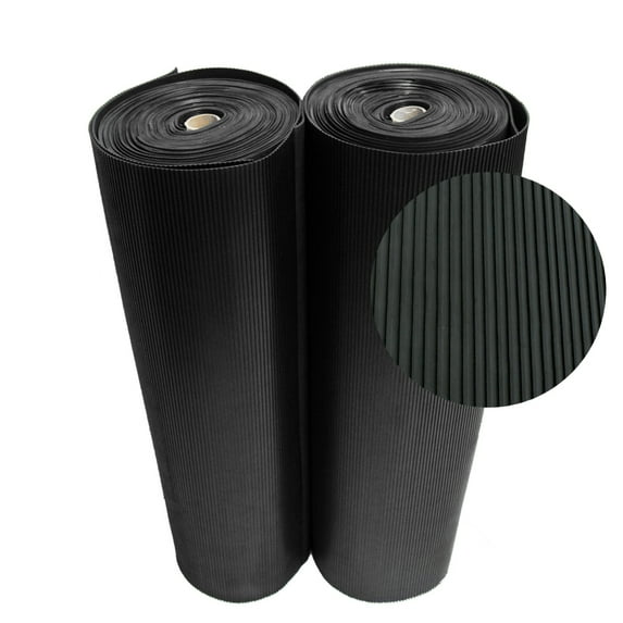 Rubber-Cal "Ramp Cleat" Non-Slip Outdoor Rubber Mats - 1/8" Thick x 3ft x 2ft Floor Mat