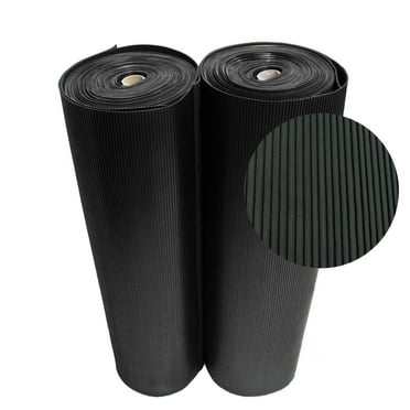 Rubber-Cal "Ramp Cleat" Non-Slip Outdoor Rubber Mats - 1/8" Thick x 3ft x 3ft Floor Mat