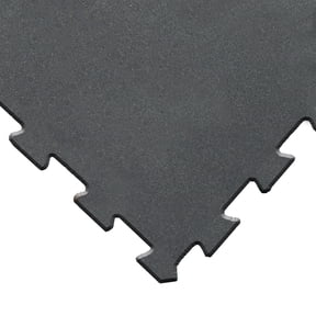 Rubber-Cal "ReUz" Rubber Tiles -- 6mm x 20" x 20" - Black - 32 Tiles (8 x 4 Packs)