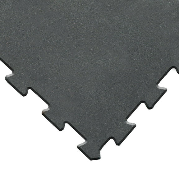 Rubber-Cal "ReUz" Rubber Tiles -- 6mm x 20" x 20" - Black - 512 Tiles (128 x 4 Packs)