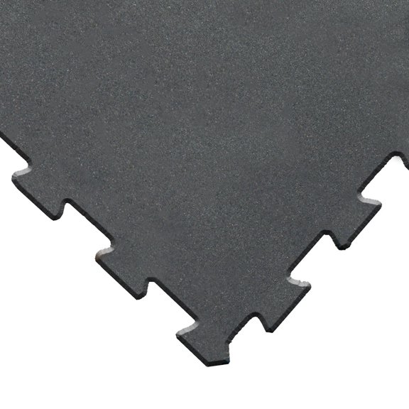 Rubber-Cal "ReUz" Rubber Tiles -- 6mm x 20" x 20" - Black - 64 Tiles (16 x 4 Packs)