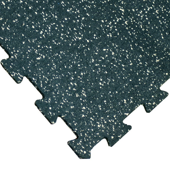 Rubber-Cal "ReUz" Rubber Tiles -- 6mm x 20" x 20" - Tan/White Speckle - 32 Tiles (8 x 4 Packs)