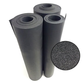 Rubber-Cal "Recycled Flooring" 1/4 in. x 4 ft. x 8 ft. - Black Rubber Mats