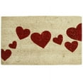 thumbnail image 1 of Rubber-Cal Red Hearts Coir Entrance Mat,18X30" 10-106-004, 1 of 3