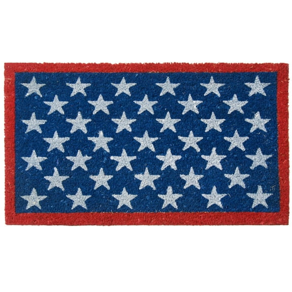 Rubber-Cal "Red, White and Blue" Patriotic Door Mat, 18 by 30-Inch