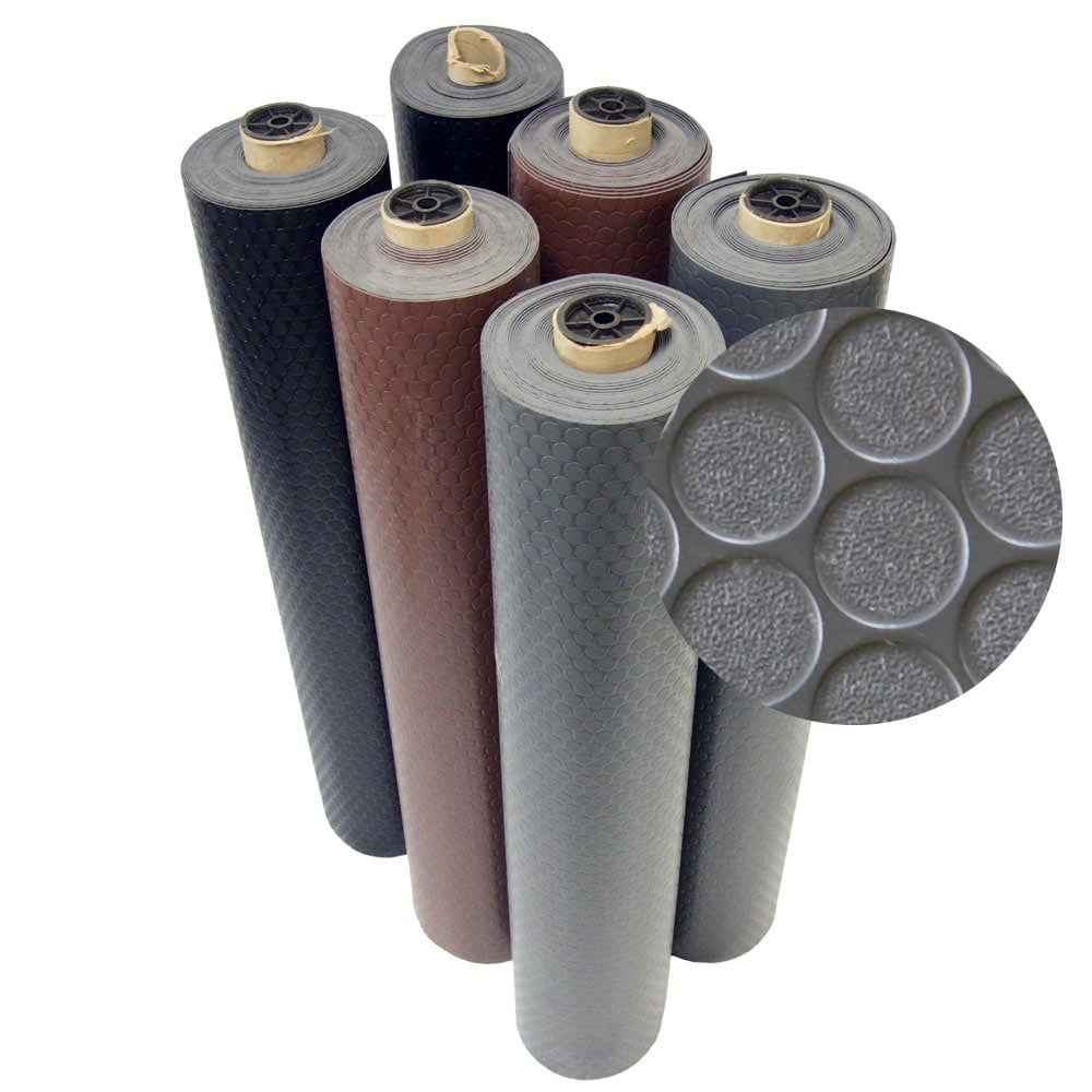 Rubber Cal Rubber Cal Coin Grip Rubber Flooring Rolls 2mm thick