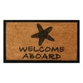 thumbnail image 1 of Rubber-Cal Seaside Shell Shack – Welcome Aboard Doormat 15mm 18" X 30", 1 of 6
