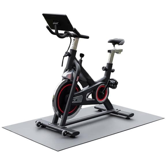 Rubber-Cal "TFS-121 Exercise Bike Mats" - 5mm x 4ft x 4ft - Grass Green