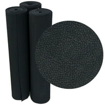 Rubber-Cal "Tuff-n-Lastic" Rubber Runner Mat - 1/8 inches x 48 inches x 2.5ft Rolled Rubber Flooring - Black