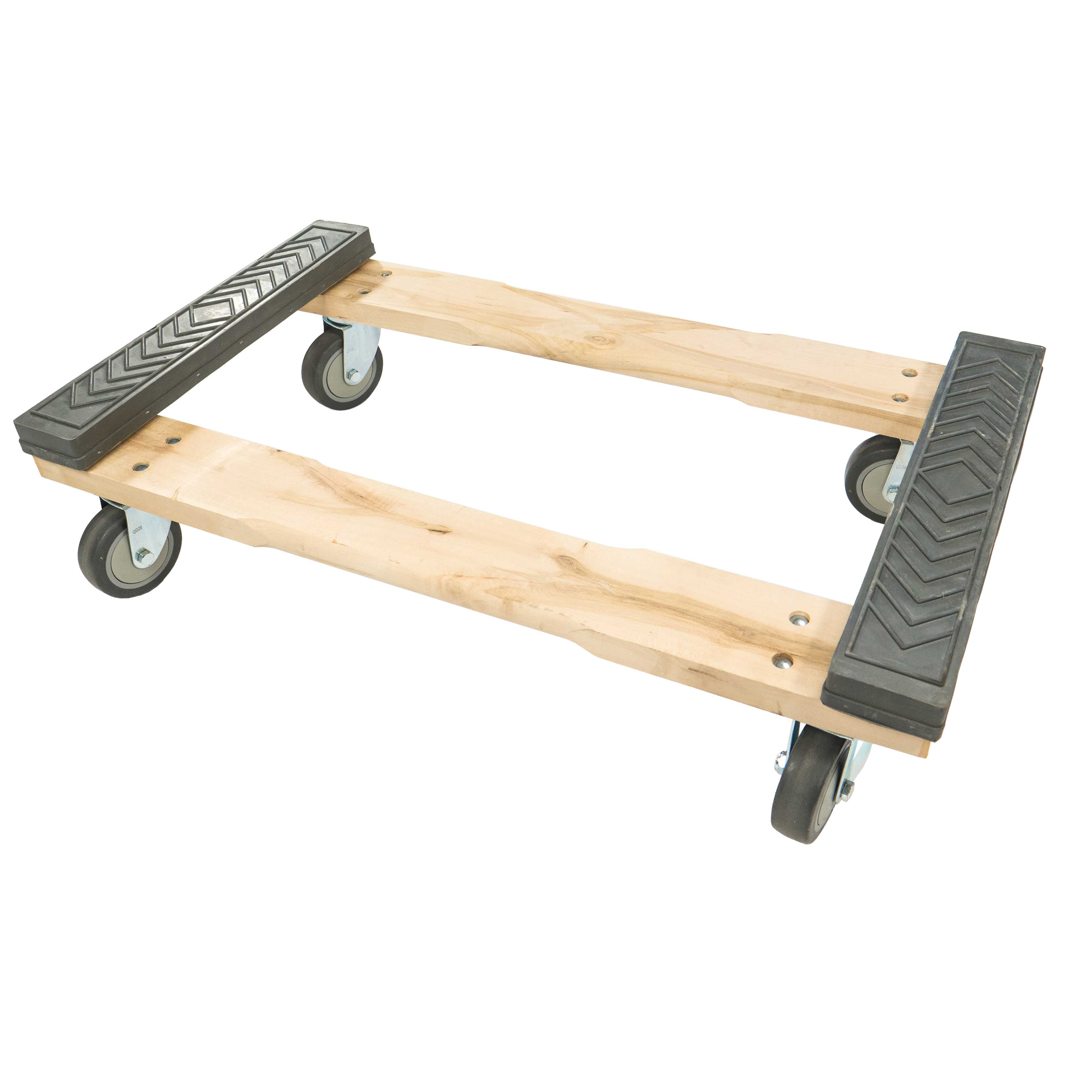 US Cargo Control Furniture Dolly Heavy Duty with Rubber Caps 18" x 32", 1,000 LBS Capacity, Heavy Duty 4 Wheel Dolly for Moving Furniture and Heavy Items, Non-Marking 4" Rubber Swivel Wheels
