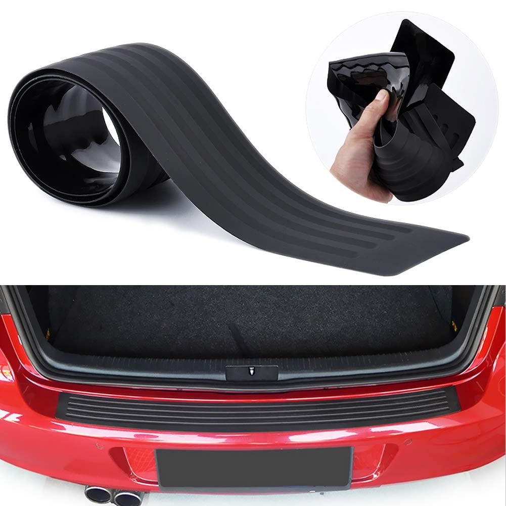 Rubber Car Rear Bumper Protector Trim Strip Trunk Sill Guard Scratch Pad Cover Walmart
