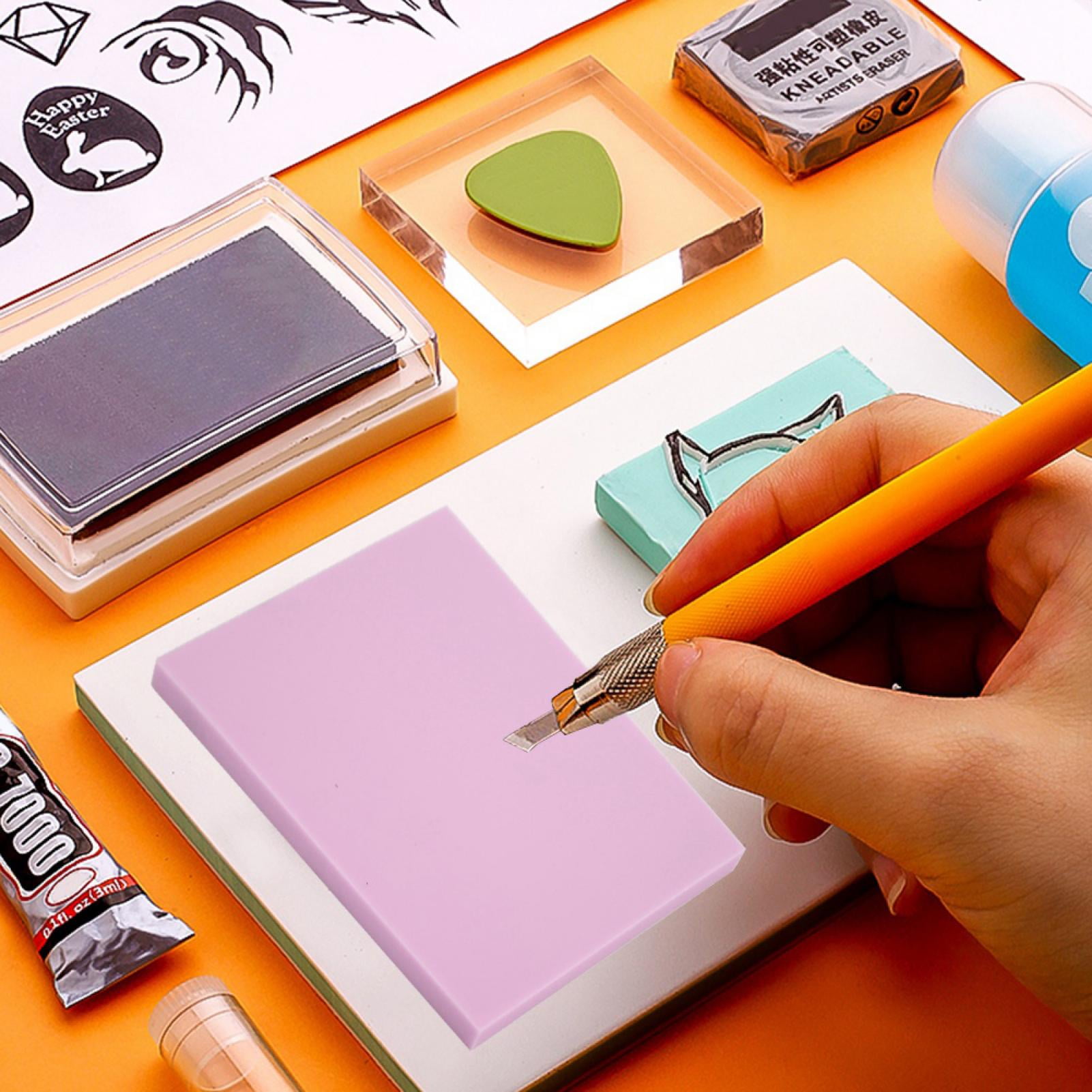 Rubber Carving Block, Easy Operation Rubber Blocks Exquisite Color