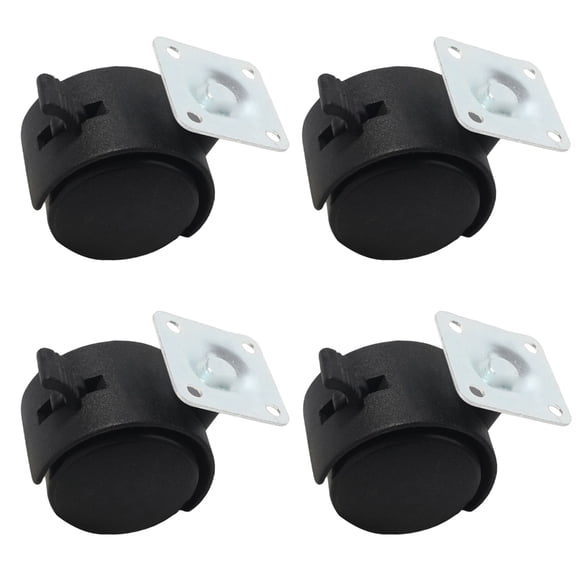 Rubber Caster Wheels For Furniture Easy Installation Chairs Tables Storage Units