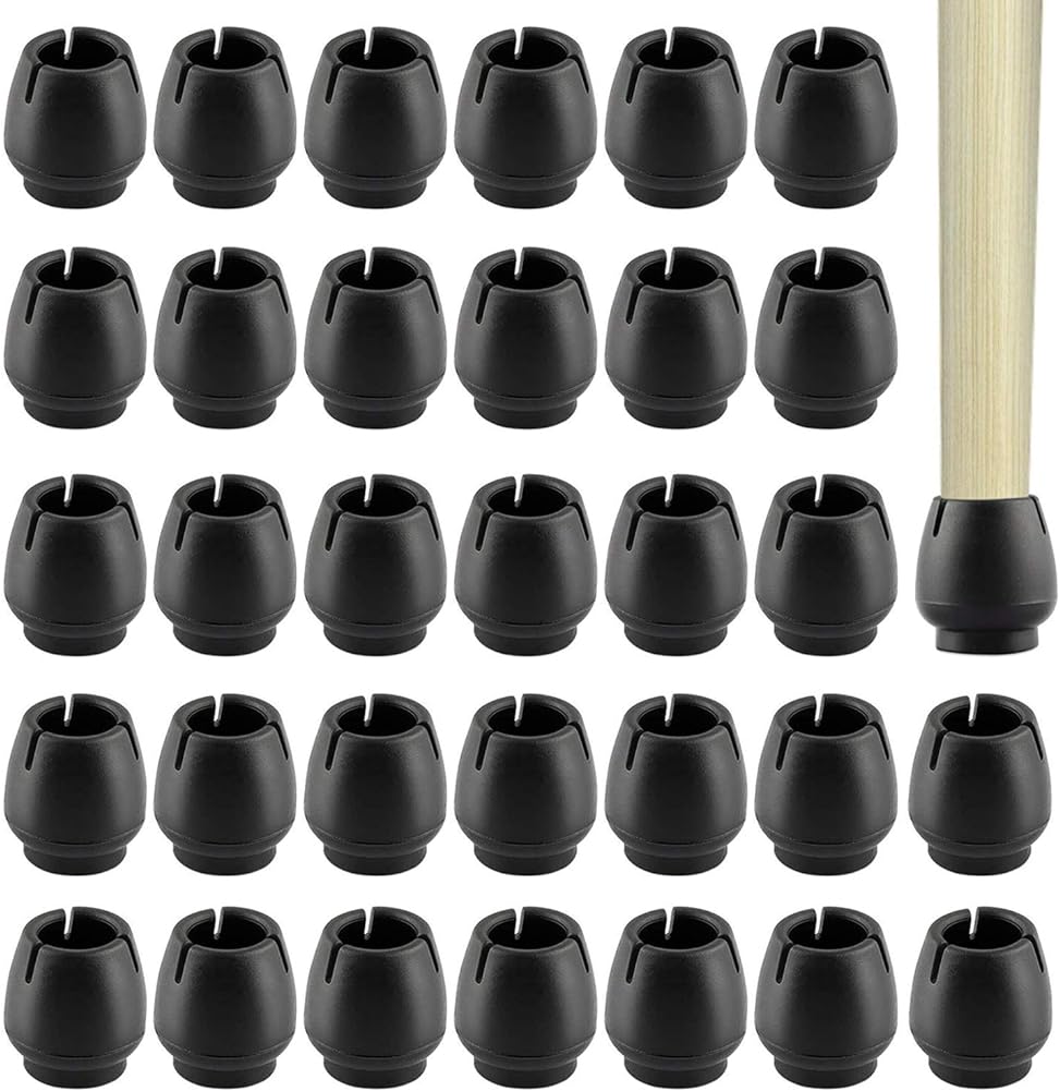Rubber Chair Caps Feet 32 Pcs Black Silicone Chair Caps Chair Leg Caps