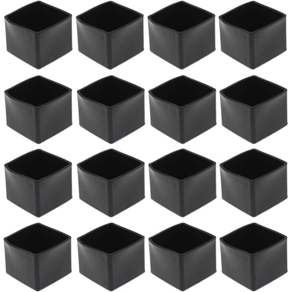 Rubber Chair Leg Caps Square Feet Hardwood Floor Protector Cover for Furniture Feet,Non Slip Pads Covers Glides to Protect Tile Laminate Carpet Floors from Scratches,16 Pack - 1.4''