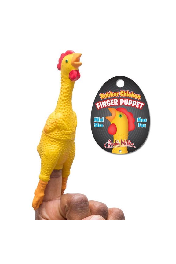 Rubber Chicken Finger Puppet