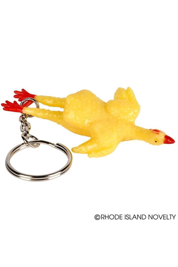 Rubber Chicken Keychains, One keychain