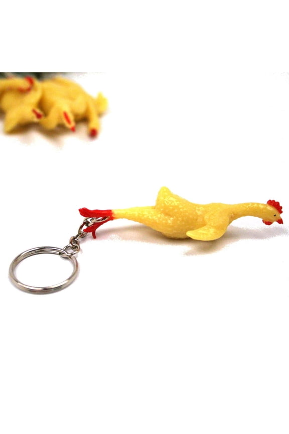 Rubber Chicken Keychains | Package Of 12