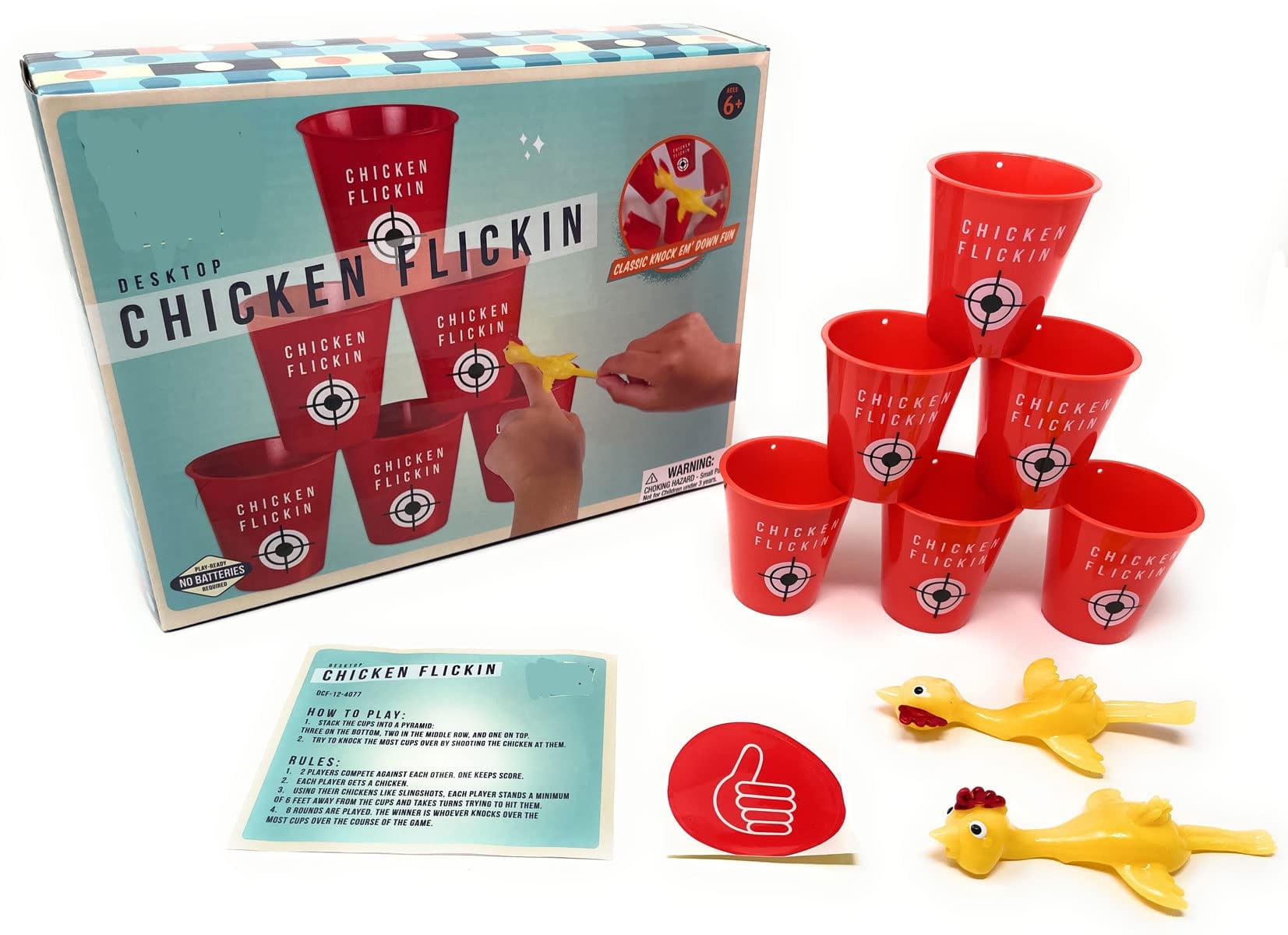 Rubber Chicken Target Game, Slingshot Chicken Fun Desktop Flicking