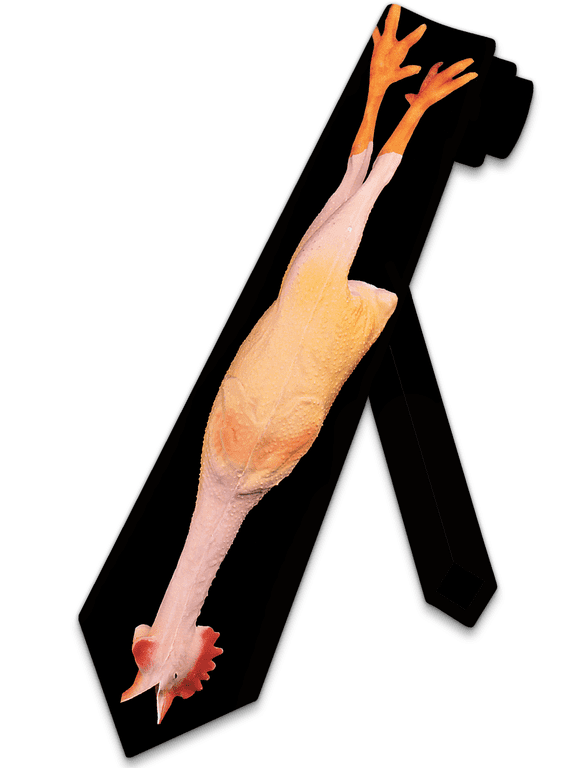 Rubber Chicken Ties Funny Necktie Gag Gift Tie Animal Neckties by Three Rooker