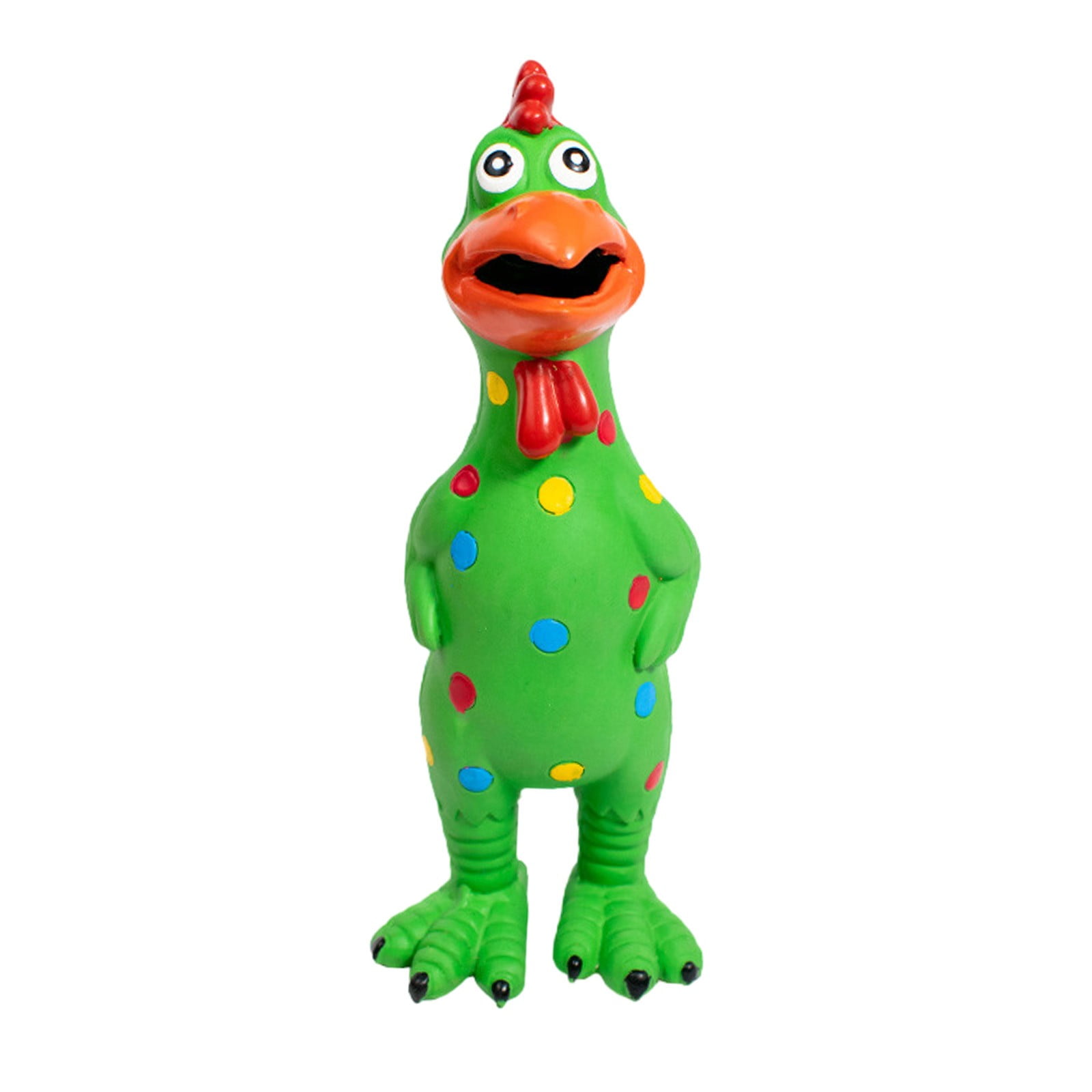 Blue rubber top chicken dog toy