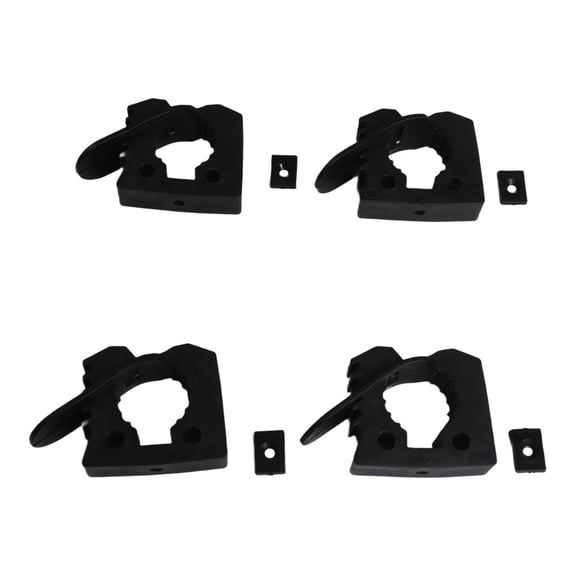 Rubber Clamp For 3-4 Cm Pipes, Heavy-Duty Fixed Snap Fastener For Outdoor Rack Shovel Holder, Quick Install No Tools Required, 4 Pcs