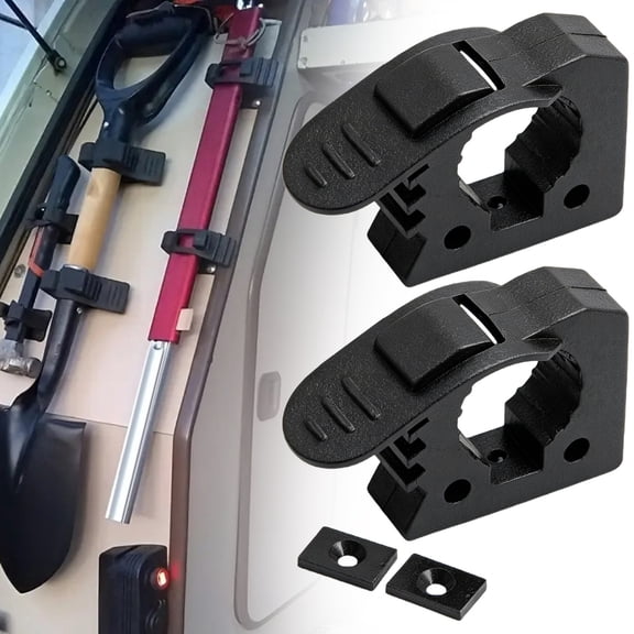 Rubber Clamp Tool Holder 2 Pack Adjustable Quick Release Mount for 1.18"-1.57" Diameter Handles Heavy Duty Holder for Garage, Truck, RV & Boat (Rubber, 2 Count)