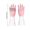 Rubber Cleaning Gloves 1 Pairs,Reusable Dishwashing Gloves for Kitchen,Gradient Color Kitchen Gloves for Hand and Finger Health Protection,Flexible Water Resistant and Non-slip