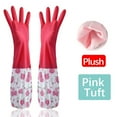 thumbnail image 1 of Rubber Cleaning Gloves for Dishwashing, 1 Pairs Reusable Kitchen Gloves for Washing Dishes and Household Cleaning, Floral Dish Gloves with Non-Slip Grip, Pefect for Woman Men, 1 of 4
