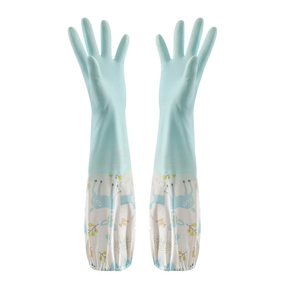 Rubber Cleaning Gloves With Household Thickening PWaterproof Kitchen Dish Washing Latex Glove Leather Gloves Black Long Sleeve Gloves For Men Rubber Gloves For Kids Tan Gloves Micro Fiber Gloves For