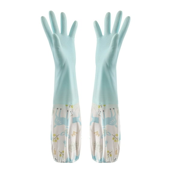 Rubber Cleaning Gloves With Household Thickening PWaterproof Kitchen Dish Washing Latex Glove Leather Gloves Black Long Sleeve Gloves For Men Rubber Gloves For Kids Tan Gloves Micro Fiber Gloves For