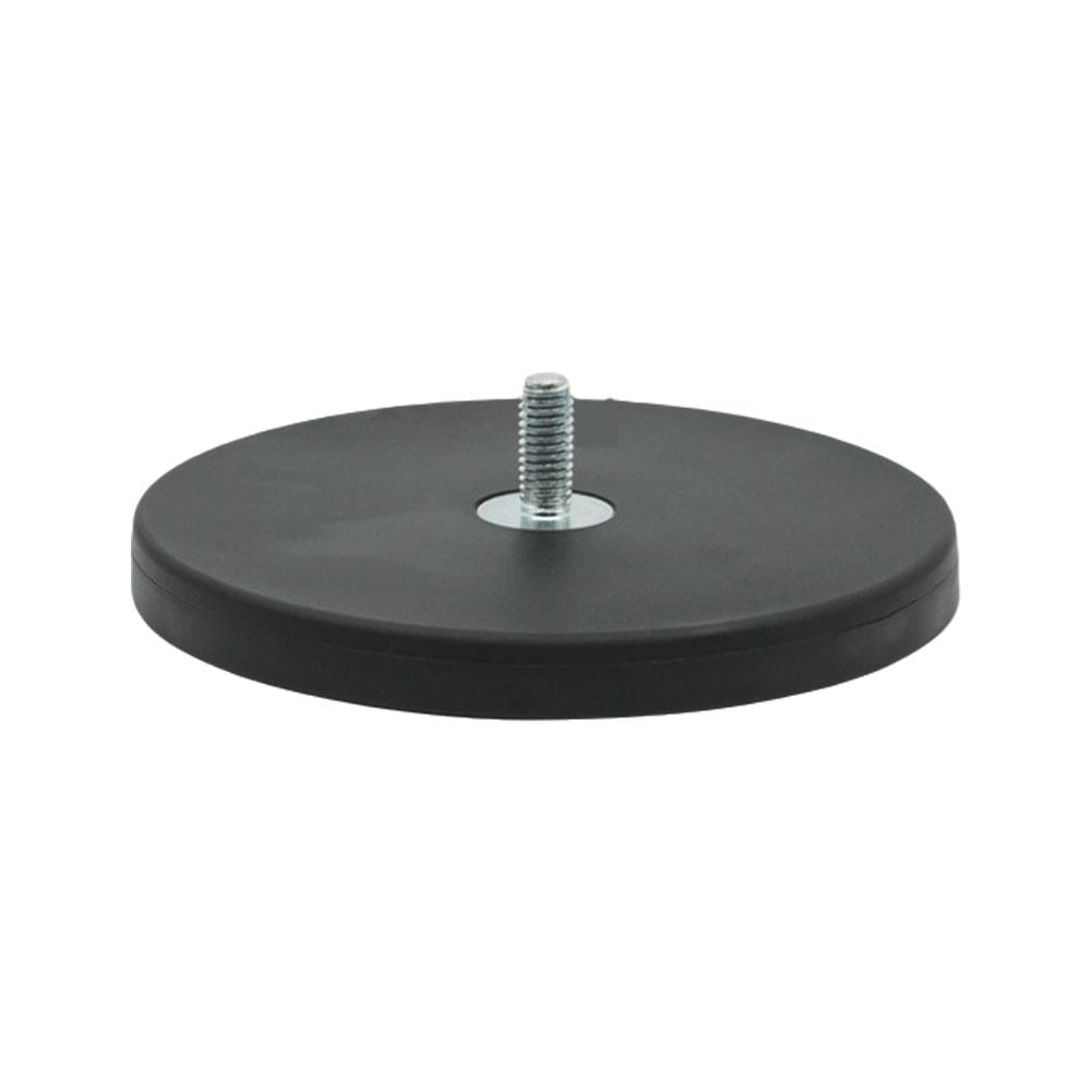 Rubber Coated Neodymium Pot Magnets Flat Thread Suction Cup Mounting ...