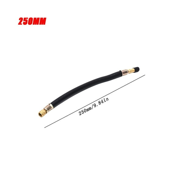 Rubber and Copper Tire Valve Extension Tube with American Style for Cars Trucks Motorcycles Easy Installation and Reliable Performance for Tire Maintenance and Customization NAJKZA | Black