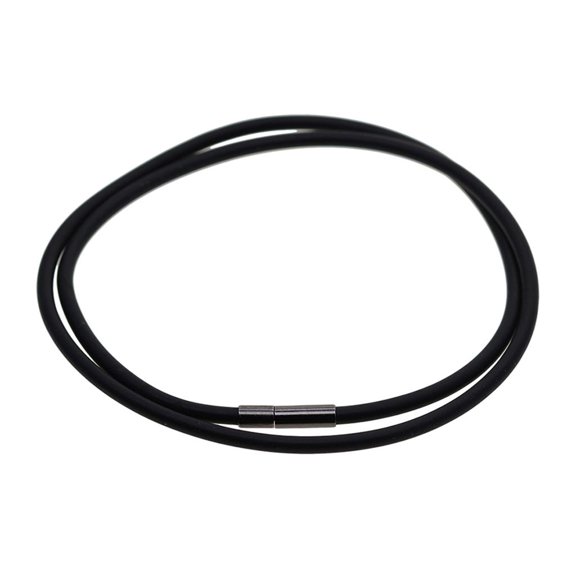 Rubber Cord Chain Necklace with Clasp Bracelet St for Necklace Bracelet Jewelry Making - 55cm