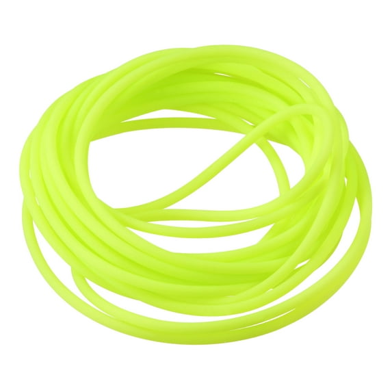 Uxcell Rubber Cord Tube Hollow Tubing for DIY Craft Beading Necklaces Bracelet Yellow 3mx2mmx1mm