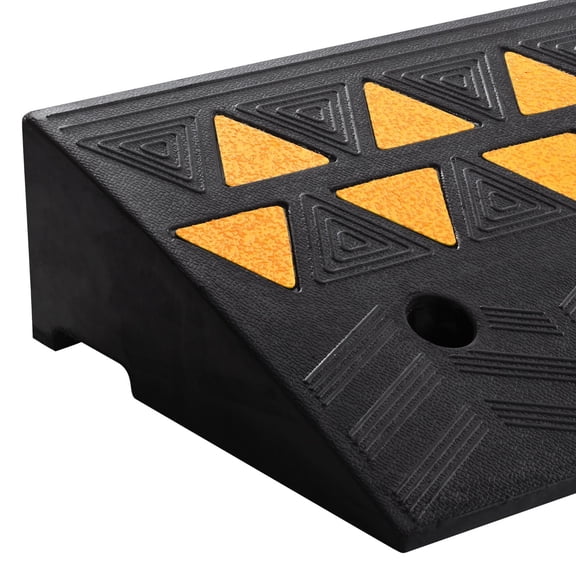 Rubber Curb Ramp 2 Pack,5"Rise Height Heavy-Duty 33069 lbs/15 T Capacity Threshold Ramps,Driveway Ramps with Stable Grid Structure for Cars,Wheelchairs,Bikes,Motorcycles