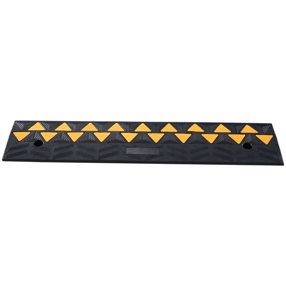 Rubber Curb Ramp 3.7"Rise Height Sidewalk Curb Ramp,10"Width 39.4"Length Driveway Ramp for Curb,15T Heavy Duty Rubber Ramp for Forklifts,Trucks,Buses,Cars,Wheelchairs,Bikes