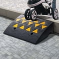 thumbnail image 1 of Rubber Curb Ramp 6" Rise - Heavy Duty Driveway Ramp for Cars, Wheelchairs, Bikes & Trucks - 14.6" Wide, 19.3" Long, 15 Ton Capacity, 1 of 8