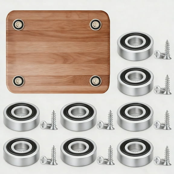 Rubber Cutting Board Feet with Stainless Washer and Screws, 0.78 inch Round Feet, Non Slip Bumper Pads for Furniture, Electronics & Application,cutting board feet non slip,cutting board feet,A