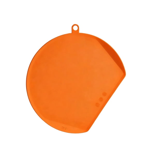 Rubber Cutting Board, TPU Cutting Mats for Kitchen, Think Cutting Boards Plastic Flexible, Unique D Shape, Non-Slip Kitchen Cutting Boards with Hanging Hole, Dishwasher Safe, BPA Free,Orange