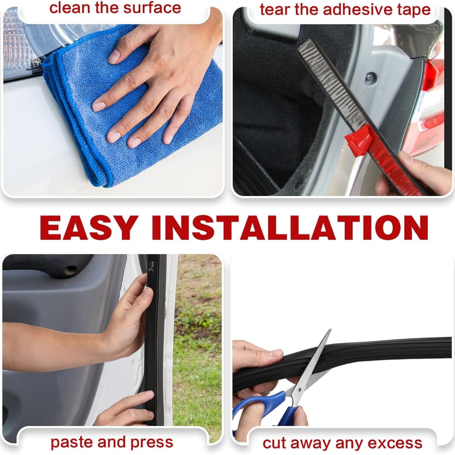 Rubber D Shape Door Seal Strip 1" RV Slide Out Seal Self Adhesive EPDM Rubber Heavy Duty Automotive Weather Stripping for Fill Gaps Apply to Car Truck RV Boat Home Application (18 Feet)