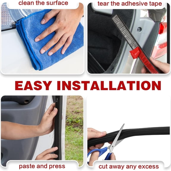 Rubber D Shape Door Seal Strip 1" RV Slide Out Seal Self Adhesive EPDM Rubber Heavy Duty Automotive Weather Stripping for Fill Gaps Apply to Car Truck RV Boat Home Application (18 Feet)