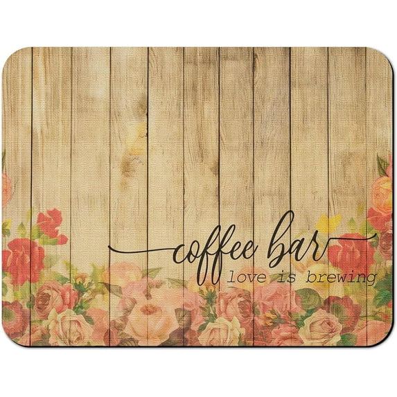 Rubber Dish Drying Mat for Kitchen Counter Large Coffee Bar Washable Quick Home Coffee Pad Fit Under Sink,Bar,Utensils or Stemware (24x18in)