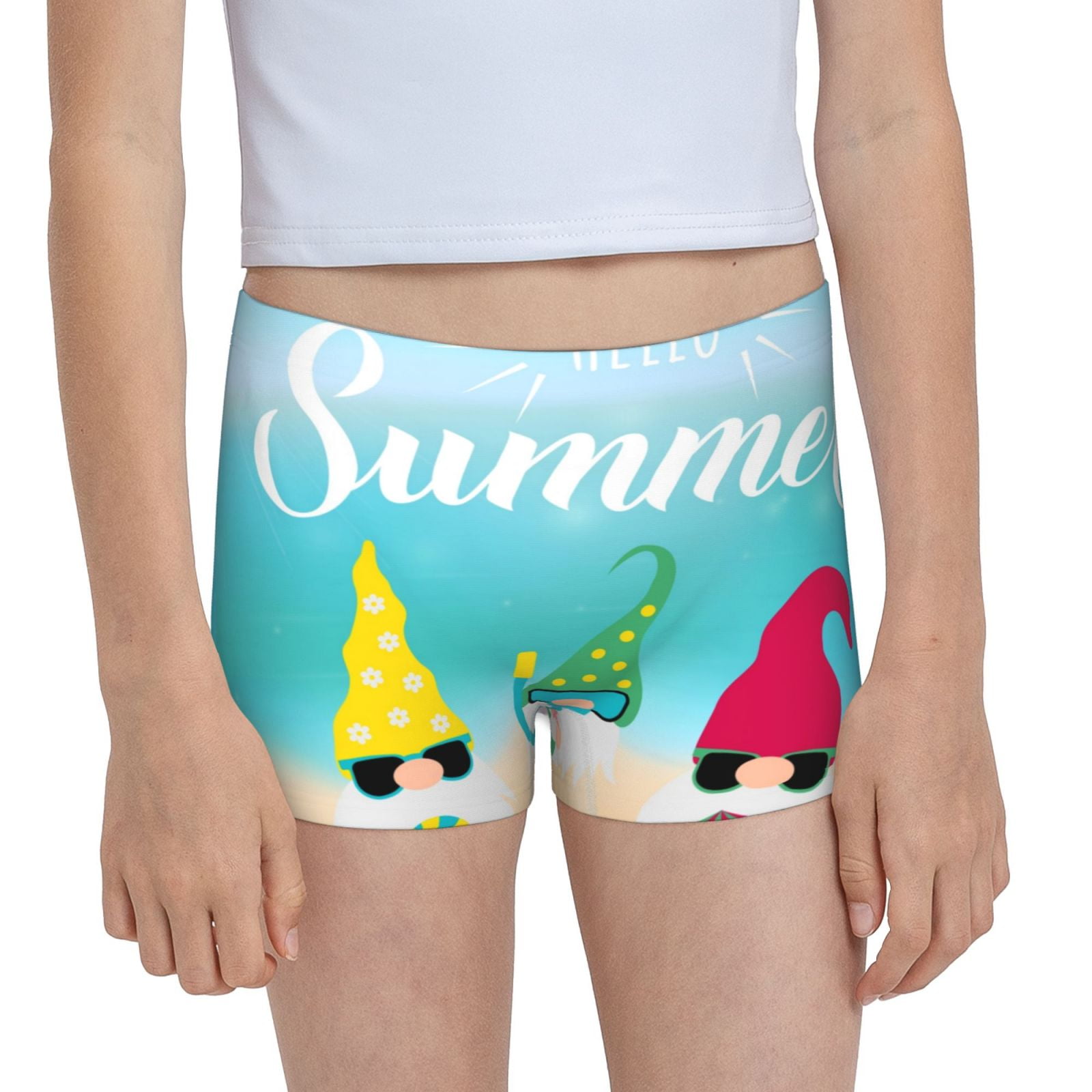 Easygdp Hello Summer Gnome 1 Girls Hipster Cotton Underwear Little
